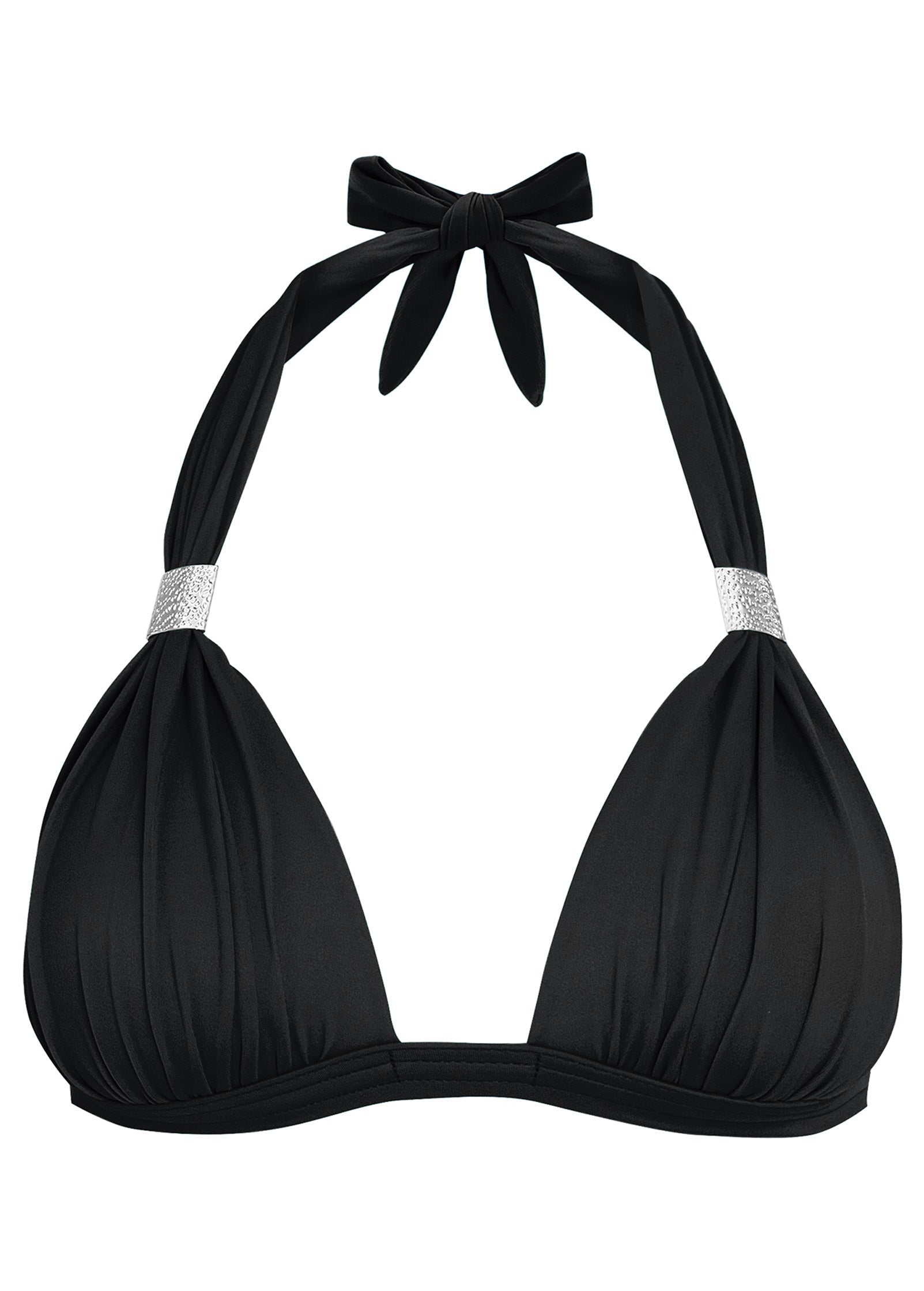 Goddess Push-Up Halter Top  - Black Beauty