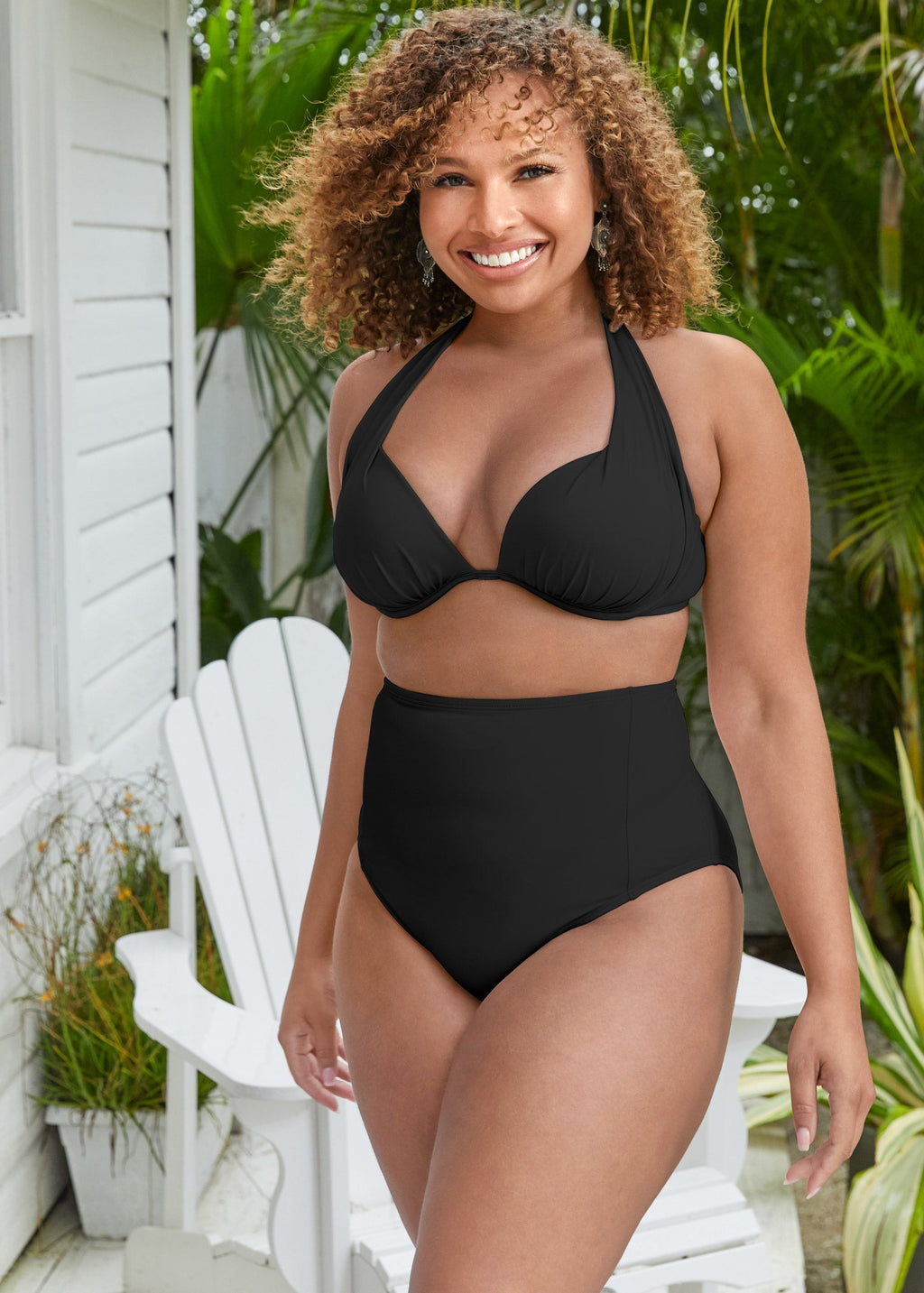 Marilyn Push-Up Bikini Top - Black Beauty